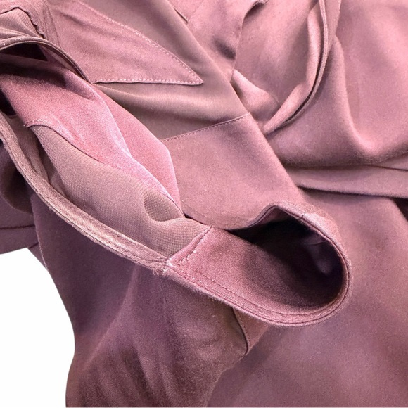 Helmut Lang Molten Drape Twist Front Dress Plum Burgundy Asymmetrical Cocktail 2 - Picture 15 of 16